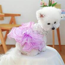 Dog Dresses For Small Dogs Girl Summer Princess Puppy Clothes Outfit Apparel Female Cute Cat Skirt Sequins Pet Dress
