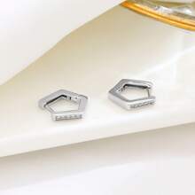 1 Pair Fashion S925 Sterling Silver Clip-On Earrings, Versatile And Personalized Earrings Suitable For Women's Daily Wear