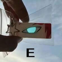 1pc Acrylic Keychain With Glowing Eyes, Popular Cartoon Character Accessory, Double-Layer Laminated - Multicolor - View 7