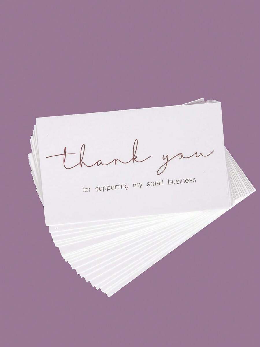 30pcs Thank You Card Exquisite Card, For Business, Wedding, Small Business, Graduation, Bridal Shower