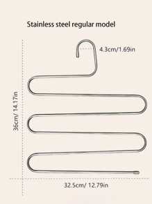 2pcs Non-Slip Stainless Steel S-Shaped Clothes Hanger For Space-Saving Wardrobe Organization, Perfect For Storing Pants, Jeans, And Scarves, Multifunctional Storage Rack Ideal For Holiday Decoration, Autumn Home Decor, And Christmas Festivities, Enhance Your Bedroom And Living Space With Stylish And Practical Solutions For New Year And Valentine's Day Celebrations