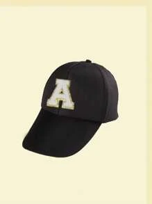 1pc A-Z Letter Kids Baseball Cap, Casual Solid Color Snapback Hip Hop Hat, Unisex Sun Protection - Multicolor - View 97