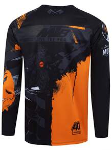 TELEYI MTB Jersey Downhill Racing T-Shirt For Cycling, Motorcycle, And Off-Road Biking, Long-Sleeve Sports Top.