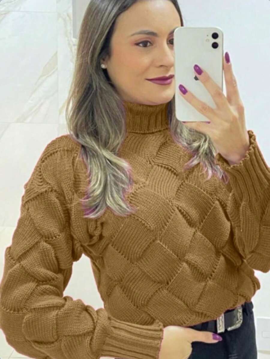 Women Sweaters - Rust Brown - View 1