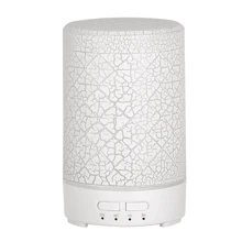 1 Pc 150ml Ultrasonic Mini Air Humidifier Aromatherapy Essential Oil Diffuser USB Powered Auto Shut Off Timer Ultra Quiet Cracked Cover White Yellow Dark Woodgrain For Home, Office, Yoga, Bedroom