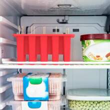 自制冰棒模具，10 腔无 BPA 硅胶冰棒机，含 50 根冰棒、100 个冰袋、10 根可重复使用的冰棒、漏斗、刷子 - 彩色 - 查看 5