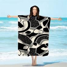 1 halat de baie de schimb, poncho de surf absorbant de apă, halat de baie cu glugă cu uscare rapidă, subțire, ușor, rezistent la vânt și UV, moale și cald, potrivit pentru înot, duș, scufundări, surfing pe plajă, călătorii de vară, vacanță, decor baie, articole esențiale pentru plajă