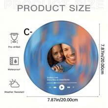 Graduation Season 1pc Vinyl Acrylic Record, Personalized Song & Photo Plaque, Couple, Family, Loved One, Unique Home Decor Gifts, Custom Music & Photo Decoration, Ideal For Valentine's Day, Mother's Day, Father's Day, Anniversary, Special Occasion - Acrylic-round - View 16