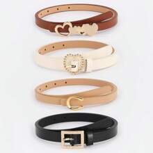 Curea din piele neagră cu cataramă albă cu inimă fluture din aliaj, curea subțire în formă de U pentru femei, design elegant de înaltă calitate pentru rochii, ținută casual versatilă de zi cu zi, potrivită ca și cadou de toamnă, toamnă, Halloween