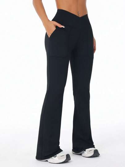 New Arrival Yoga Pants With Pockets, Butt Lifting Patchwork Slim Fit Workout Leggings For Women Tights