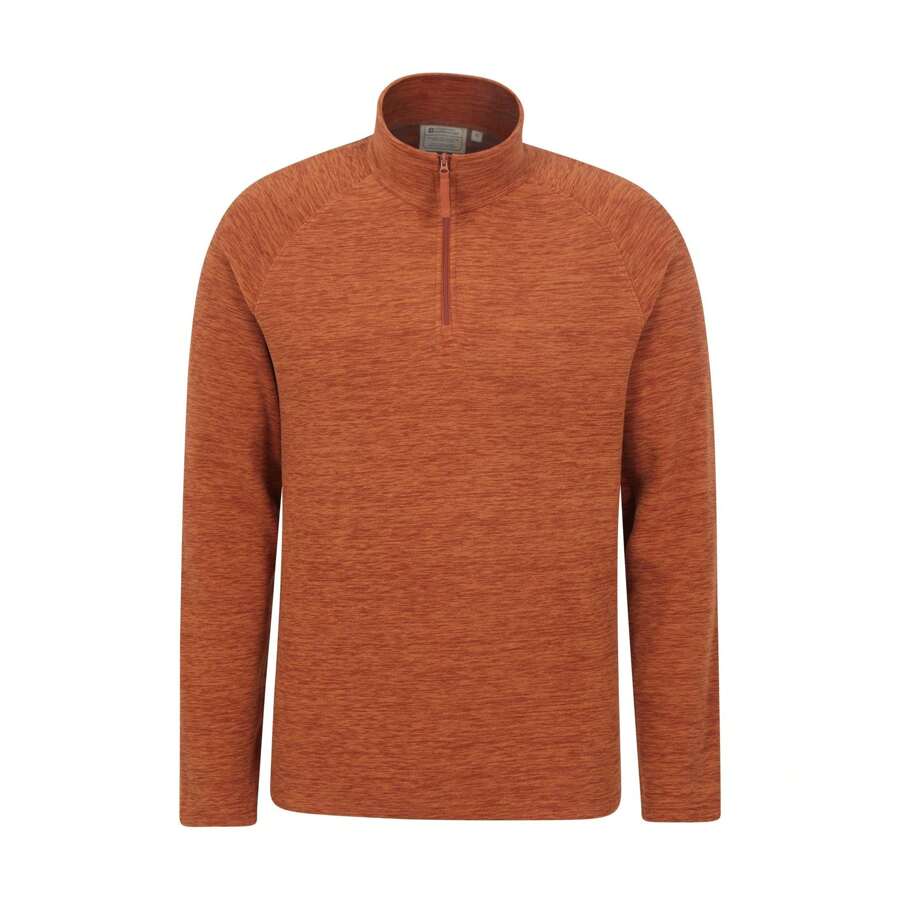 Mountain Warehouse Mens Snowdon II Fleece Top (Rust) - Brown - View 1