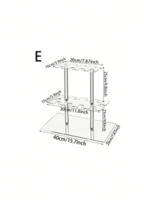 1pc=1set/3pcs=1set 优雅亚克力香槟杯架，现代透明香槟展示架，适合派对、婚礼、圣诞节
