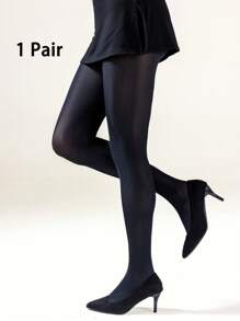1 双防钩简单紧身裤，超透明舒适连裤袜 - 黑色 - 查看 13