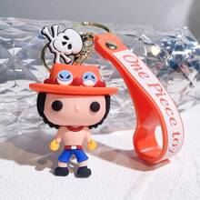One Piece Straw Hat Kid Keychain Cartoon Cute Backpack Pendant Keybag Hanger Car Keychain Gift For Friends And Lovers - Multicolor - View 12