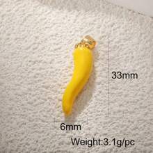 1 pezzo Ciondolo di peperoncino di lusso minimalista alla moda in rame, accessorio versatile fai da te per bracciale, collana, orecchini, portachiavi