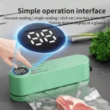 RAF Seladora a Vácuo Portátil Pequena/Uma Máquina de Vácuo Elétrica Portátil e Manual Combinada em Uma, Com Bolsa de Armazenamento a Vácuo e Bolsa de Zíper a Vácuo Reutilizável (Bolsa a Vácuo) para Bolsas de Zíper de Tamanho Grande e Médio, e Uma Máquina de Vácuo Elétrica Portátil. Preservação de Alimentos Portátil e Compacta, Eletrodomésticos de Cozinha