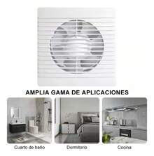 Extractor de Aire Silencioso Ventiladores Elimina Olores, Vapor y Húmedad para Baño Cocina 4 Silencioso - Tipo de Enchufe A USA (110-127V) - Ver 6