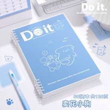 Cuaderno de hojas sueltas A5 con páginas interiores reemplazables, libreta de notas a prueba de errores gruesa, 60 hojas con líneas horizontales - Multicolor - Ver 8