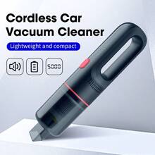 CARSUN [Dual Use: Car & Home] Cordless Handheld Vacuum Cleaner With 3500pa Strong Suction, Portable Dual Brush Heads Set, Car And Home Dust And Pet Hair Cleaning Tool - Black - View 1
