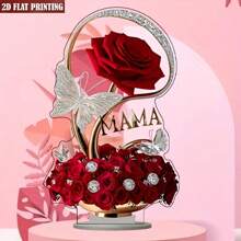 Mother's Day Flowers, Rose Gifts For Mom, Acrylic Eternal Rose, Present For Mom From Daughter And Son, 2D Flat, No Electricity Required, For Rose Gift For Mom, Wife Birthday Gift For Wife, A Woman's Best Friend And Girlfriend, Suitable For Valentine's Day, Thanksgiving, Mothers Gifts Day, For Home, Bedrooms, Tabletop Decor, Home Decor