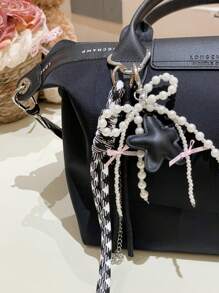 1 pièce Accessoire de sac en forme d'étoile rose style Y2K, accessoire de sac en chenille, accessoire de porte-clés pouvant être utilisé comme pendentif pour sac, pendentif. Cadeau de la Saint-Valentin, élégant pour les adolescentes, les femmes, les étudiantes, les enseignantes, les cols blancs, les nouveaux employés. Accessoires de décoration, cadeaux, accessoires de voiture, breloques porte-clés, fournitures scolaires, cadeaux pour enseignants