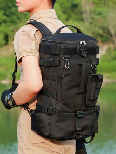 حقيبة ظهر للرجال - صندوق تا جسم متقاطع لمعدات الصيد والإكسسوارات & ldquo؛ تخزين أغراض الصيد للرجال والنساء ; المشي لمسافات طويلة في الهواء الطلق، هدية السفر لعيد الأب، عيد الميلاد، التخرج