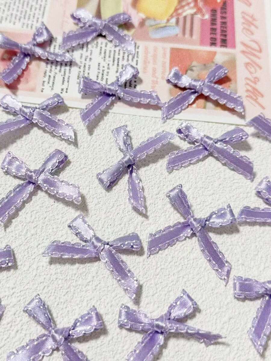 The New Lace Silk Bowknot Is Hand Tied, DIY Card Issuing, Handmade Clothing Design, Mobile Phone Case, Guka Decorative Material, Handmade DIY Knot Accessories, Mini Version Widely Used In Underwear, Home Textiles, Hats, Accessories, Hair Accessories, Etc. - Multicolor - View 1