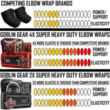 Goblin Gear 42" Super Heavy Duty Competition Grade Weightlifting/Powerlifting Elbow Wraps - #1 Powerlifting/Weightlifting Elbow Wraps, Bodybuilding Wraps, Joint Support - Red Camo - View 11