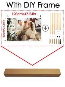 1Pc Custom Picture Print On Canvas With DIY Frame,Suitable For Wall Decoration Wedding Or Home Decor Gift For Friends And Family Customize Pictures Of People Scenery Lovely Pets And Daily Life. Anniversary Of Friends, Valentine's Day, Mother's Day, Birthday, Children's Day, Unique Ideal Gifts For Her Boyfriend,Girlfriend For Valentine's Day,For Anniversaries,For Weddings Living Room,Home