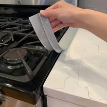 Easy-Clean Silicone Stove Gap Cover, Kitchen Counter Gap Cover Strip, Heat Resistant Oven Gap Filler, Between Kitchen Appliances Washing Machine And Stovetop, Removable & Trimmable
