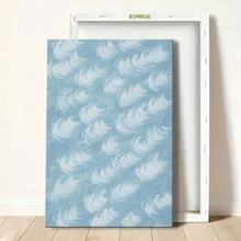 1pc Blue Wall Art Framed Wall Art, Wrapped Canvas Poster Vintage Prints, White Clouds In A Blue Sky, Perfect Gift Decor, Wall Art For Living Room Bedroom Office, Hanging Hardware Included - Framed, Vertical - 裱框畫布 - 查看 9