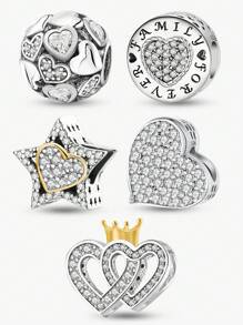 1 PC 925 Sterling Silver Loving Pendant Charm Pendant Ball Suitable For Bracelets DIY Women's Jewelry