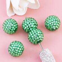 18x20mm 10/20pcs Pack Mix Colorful Plating Color Bulk Price High Quality Resin Rhinestone Ball Beads For DIY Beadable Pen Keychain Chunky Bubblegum Necklace Bracelet Jewelry Making