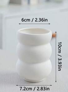 1 Piece Simple White Ceramic Vase Diy Painted Graffiti Vase For Parent Child Children Small Vase With Dried Flower Decorations Ceramic Crafts Rama Decoration Rama Home Decor Room Decor Flower Vase Glass Vase - Multicolor - View 23