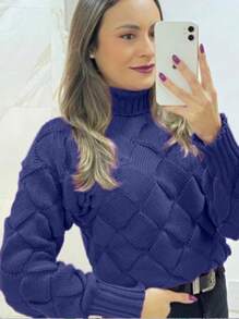 Women Sweaters - Royal Blue - View 2