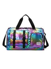 1pc Personalized Glitter Multifunction Travel Bag, Large Capacity Portable Gym Bag, Embroidered Letter Duffel Bag, Foldable Handbag & Carry-On, Yoga Bag, Great Gift For Family, Friends, Boyfriend/Girlfriend, Christmas, Valentine's Day, Mother's Day, Teacher's Day, Nurse's Day, Birthday,All-Purpose,Large Capacity,Versatile,Multifunction,Colorful,Cute,Adorable,Contracted,Funny,Kawaii,Y2K,Minimalist,Commuting,Business Casual,Basics,Custom,Personalized,Unique,Customized,Ideal Gifts For Him,Ideal Gifts For Her,Her,Family,Friends,Girlfriend,For Anniversaries,For Birthdays,For Holiday/ Vacation,For Outdoors/Outings/Travel/Hiking/Stadium/Sports/Climbing,For Business/Commute/Work/Office - Multicolor - View 17