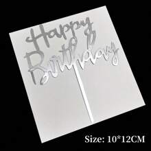 10 Pieces Happy Birthday Cake Toppers, Acrylic Cake Topper Happy Birthday Topper Cake Decoration For Birthday Theme Party Back To School - Multicolor - View 5
