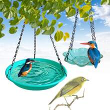 Outdoor Bird Bath, New Hanging Bird Feeder & Birdbath For Balcony, Garden, Yard, Dual Use Design, 2-In-1 Bird Feeding & Bathing, Decor For Garden & Villa, Hang On Tree Or Stand, Birdwatching, Multi-Color Available