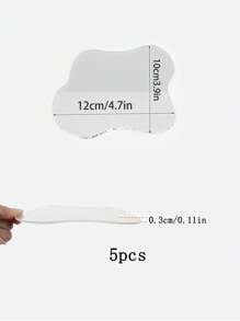 5/2pcs/1pc Acrylic Coaster Decorative Plates, Asymmetric Bar Drink Coaster, Clear Cloud Shape Coffee Cup Coaster, Perfect For Tabletop Protection And Accessories Display