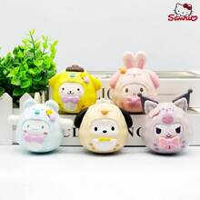 Sanrio 1 pezzo Figura da collezione con pupazzo cieco a tema di piccoli animali della serie Sanrio Tumbles, personaggio di anime carino, sorpresa, resistente alle cadute e indistruttibile, decorazione da tavolo rilassante, regalo carino per vacanze, compleanni o feste [stile casuale inviato]