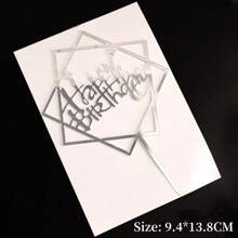 10 Pieces Happy Birthday Cake Toppers, Acrylic Cake Topper Happy Birthday Topper Cake Decoration For Birthday Theme Party Back To School - Multicolor - View 19