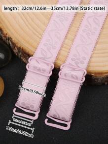 1 对 1.5 厘米/0.591 英寸胸罩肩带，弹性织物肩带，可更换胸罩肩带，可调节防滑肩带，胸罩织物肩带 - 彩色 - 查看 18