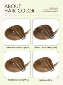 20pcs Tape-In Hair Extensions, Real Human Hair, Salon-Grade Straight Hair, Seamless Adhesive, Double-Sided Tape, Invisible Hair Extensions