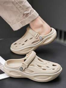 Men's Slide Sandals, Summer Outdoor Non-Slip & Durable Lightweight Slippers - Khaki - View 2