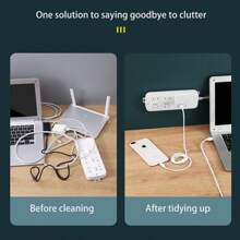 Wire Organizer & Cable Clips, Adhesive Cord Holder Desktop Clips For Charging & Data Cables, Damage-Free No-Drill