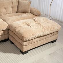 Luxury L-Shaped Modular Sectional Sofa: Deep Seating Reversible 3-Seat Sleeper Couch With Memory Foam And Pocket Springs, Comfortable Upholstered Furniture For Living Rooms, Apartments, Studios & Offices - Màu Khaki - Xem 11