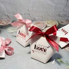 10 piezas/5 piezas Caja para dulces estilo europeo de boda con rosas rosadas, mini caja de regalo - Multicolor - Ver 7
