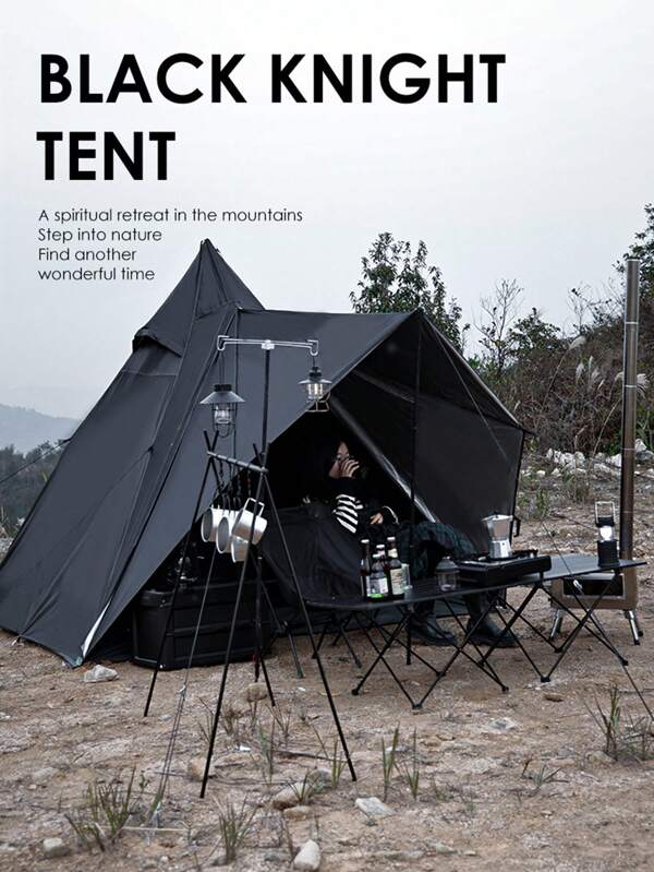 Tienda de campaña pirámide tipo tipi para adultos, tienda de campaña yurta con doble capa, para 2 personas, ideal para camping, senderismo y caza al aire libre