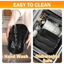 2 Piece Silicone Mould Reusable Heat-Resistant Non-Stick For Oven Air Fryer Microwave Oven, Airfryer Accessories Reusable Airfryer Silicone Mould, Silicone Mould Hot Air Fryer For Hot Air Fryer, Silicone Mould For Hot Air Fryer, Airfryer Accessories - Black - View 7