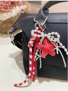 1 pièce Accessoire de sac en forme d'étoile rose style Y2K, accessoire de sac en chenille, accessoire de porte-clés pouvant être utilisé comme pendentif pour sac, pendentif. Cadeau de la Saint-Valentin, élégant pour les adolescentes, les femmes, les étudiantes, les enseignantes, les cols blancs, les nouveaux employés. Accessoires de décoration, cadeaux, accessoires de voiture, breloques porte-clés, fournitures scolaires, cadeaux pour enseignants